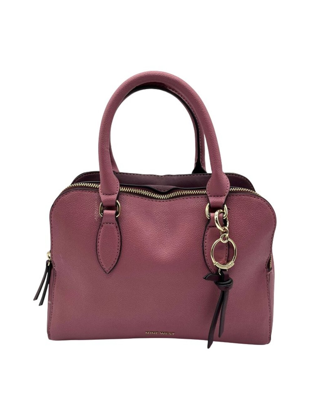 Nine West Pink Faux Pebbled Leather Reversible Handbag